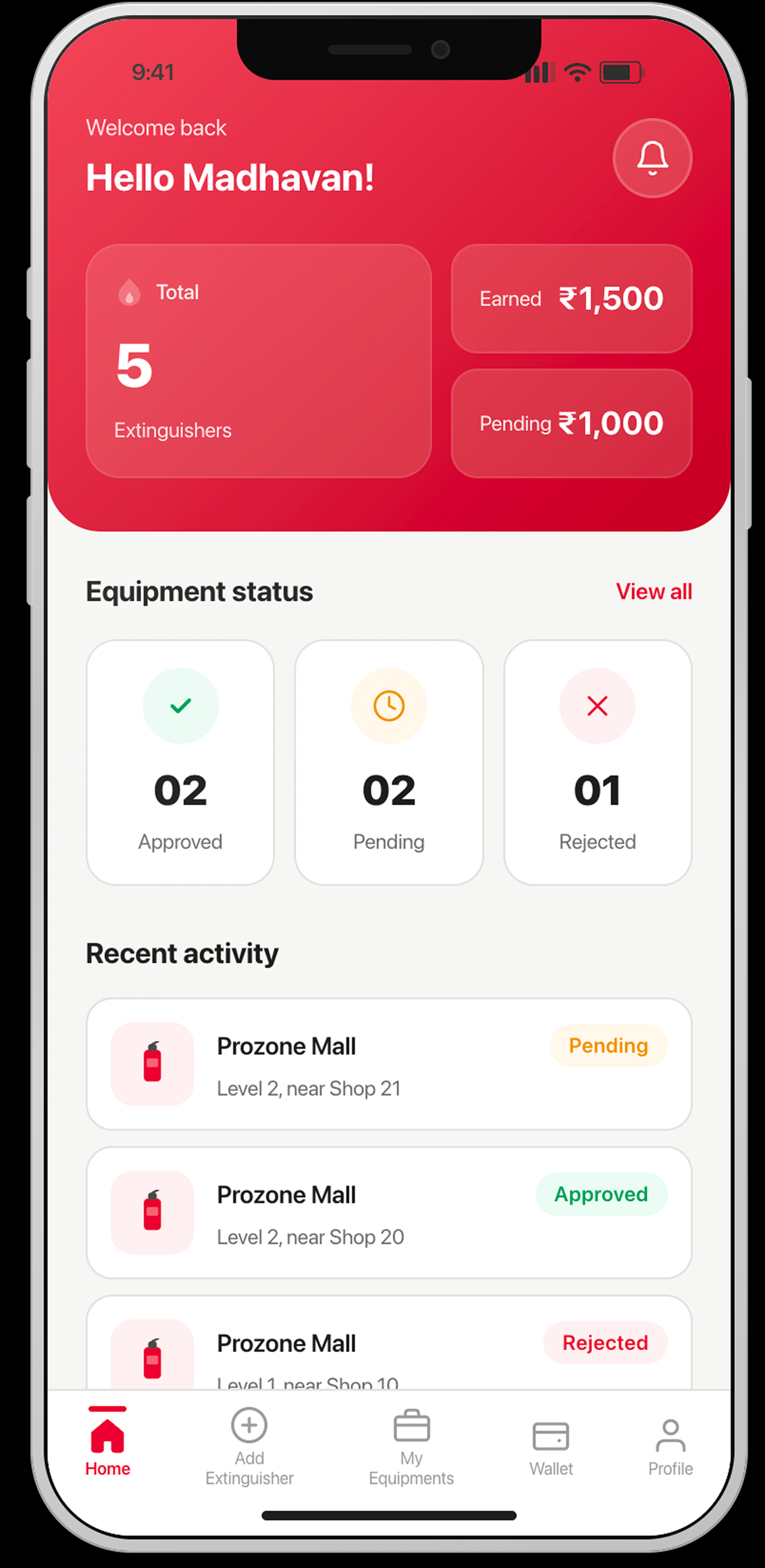 ABC Fire App — redesigned home screen