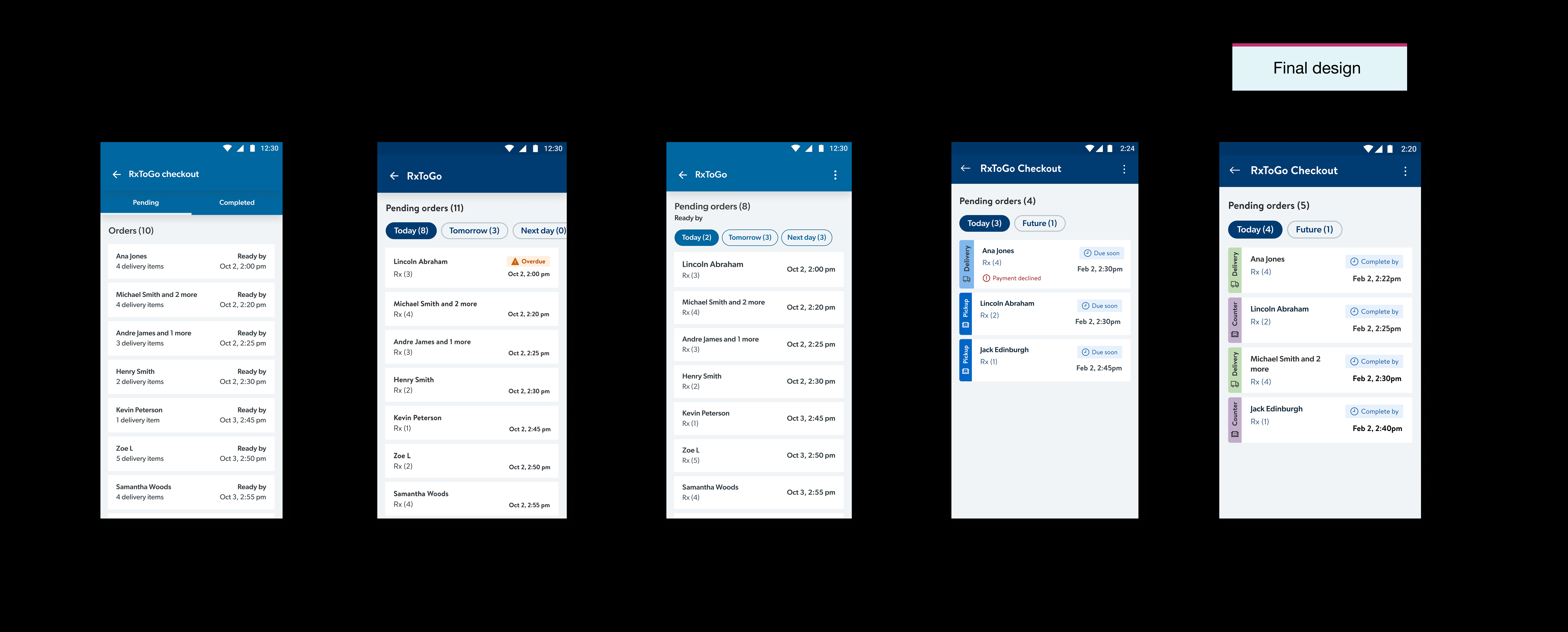 Walmart Mail Order app adapted for Sam's Club RxToGo