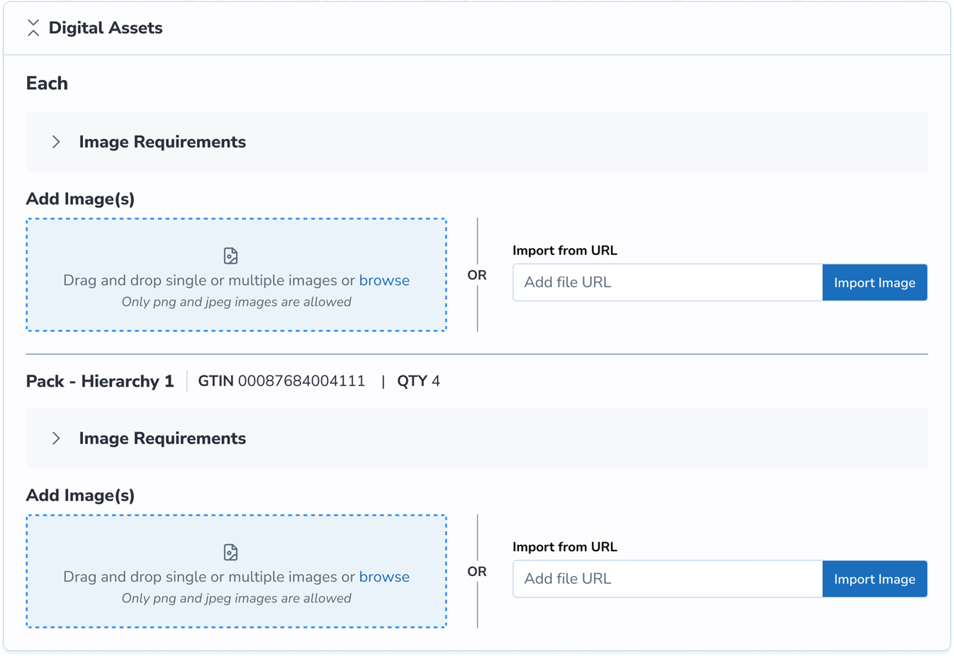 Digital assets image uploader