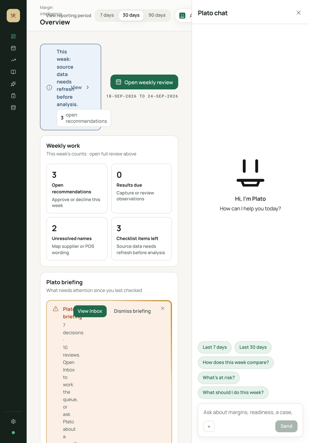MVP at iPad width: Plato squeezed the workspace and the page overflowed.