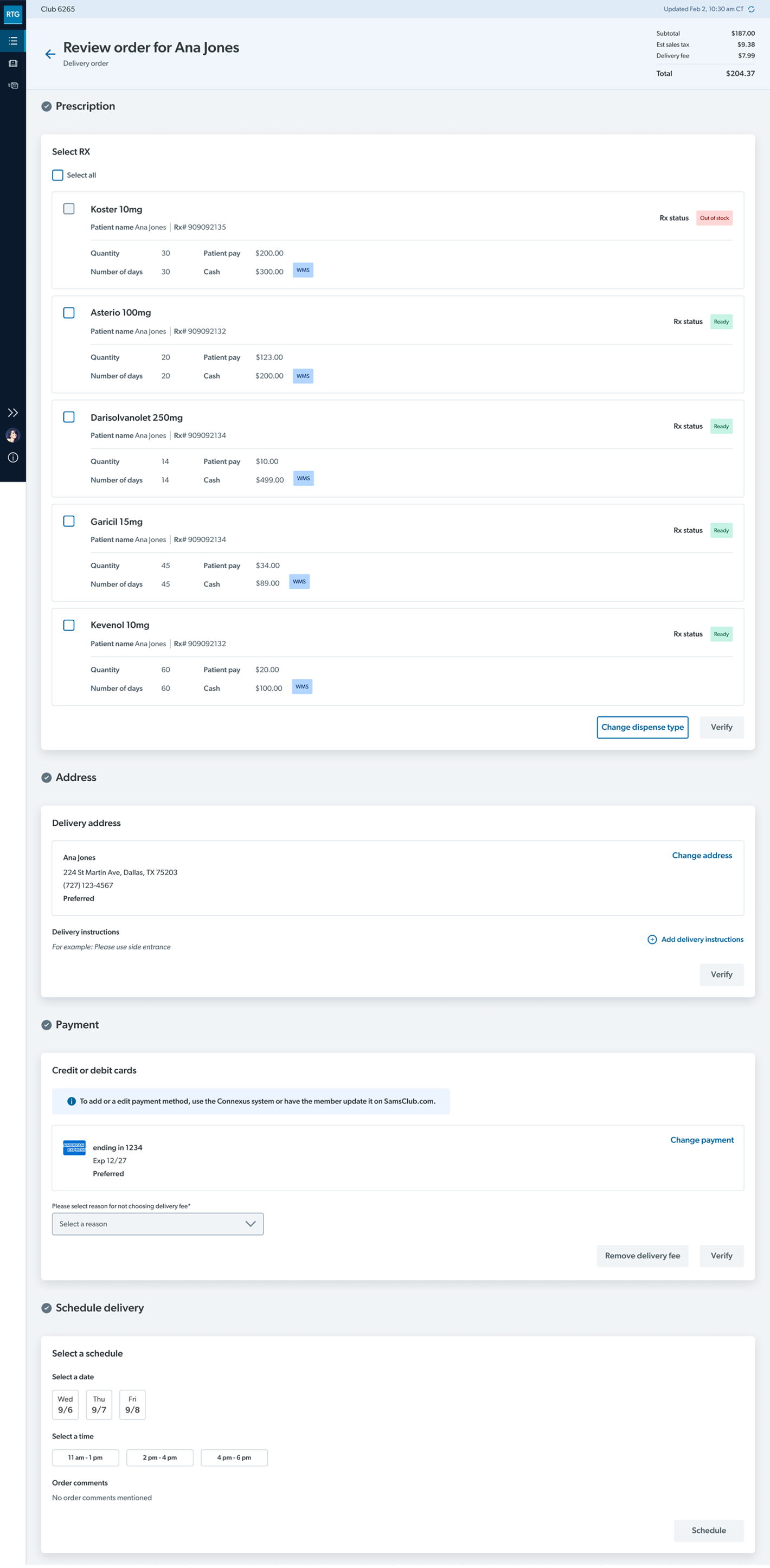 Order page iteration