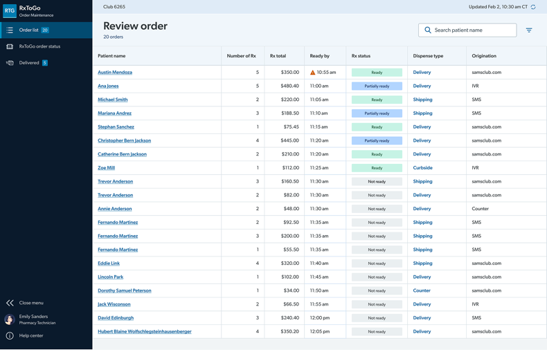 Web order queue iteration 2